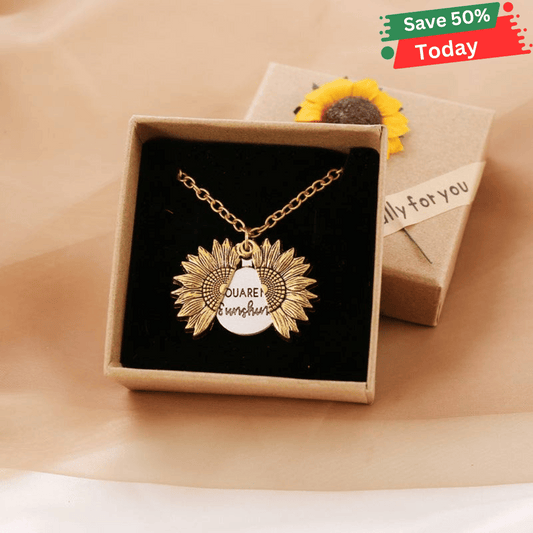 You Are My Sunshine Sunflower Necklace GIFT 🎁
